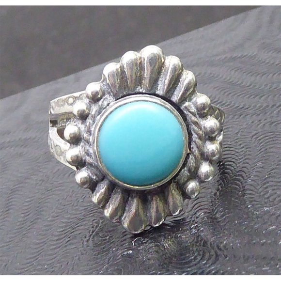 Vintage Sterling Silver Native American Turquoise Ring Maisels Sz 4.5 - Picture 3 of 7